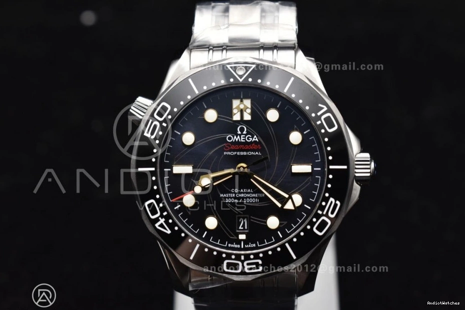 Bracelet Edition SS 1:1 Dial Best Diver James Black VSF 1094 Bond Black 007 A Seamaster On Ceramic Supportive 300M 1025